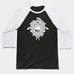 Skull and snake Baseball T-Shirt